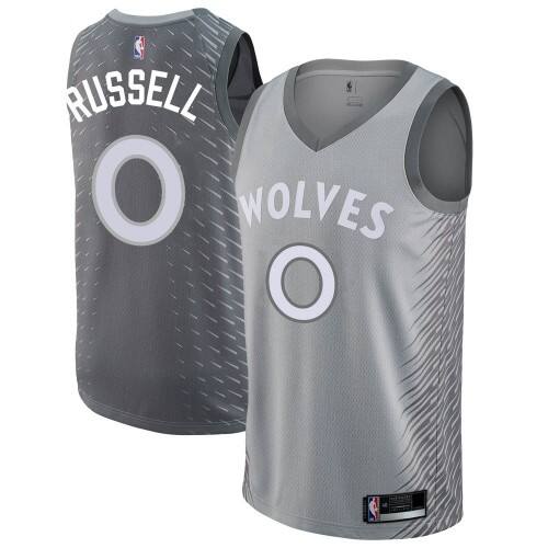 Nike Minnesota Timberwolves #0 DAngelo Russell Silver Youth NBA Swingman City Edition Jersey Youth