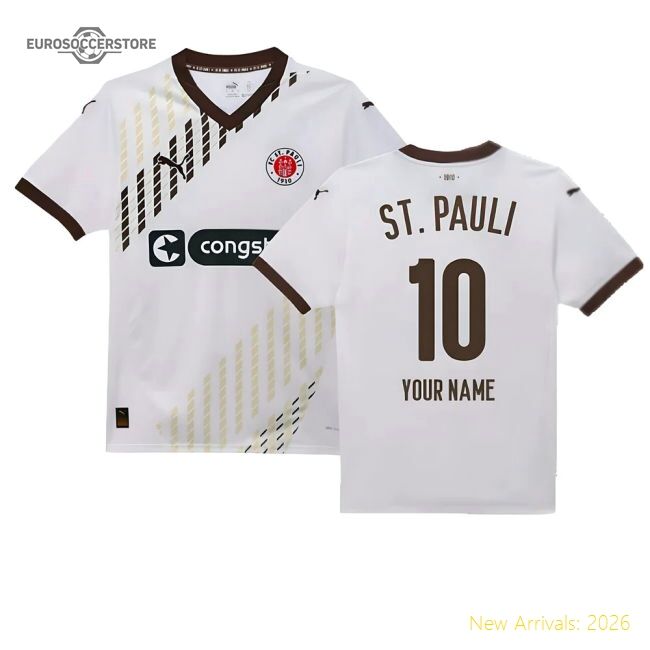 Supporter Official 2024-2025 St Pauli Away Shirt (Your Name)