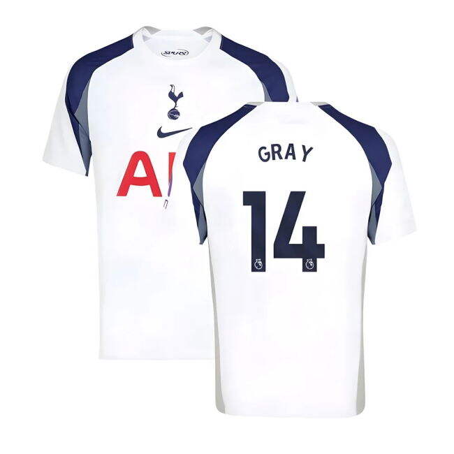 Men's 2025-2026 Tottenham Hotspur Home Shirt (Gray 14)