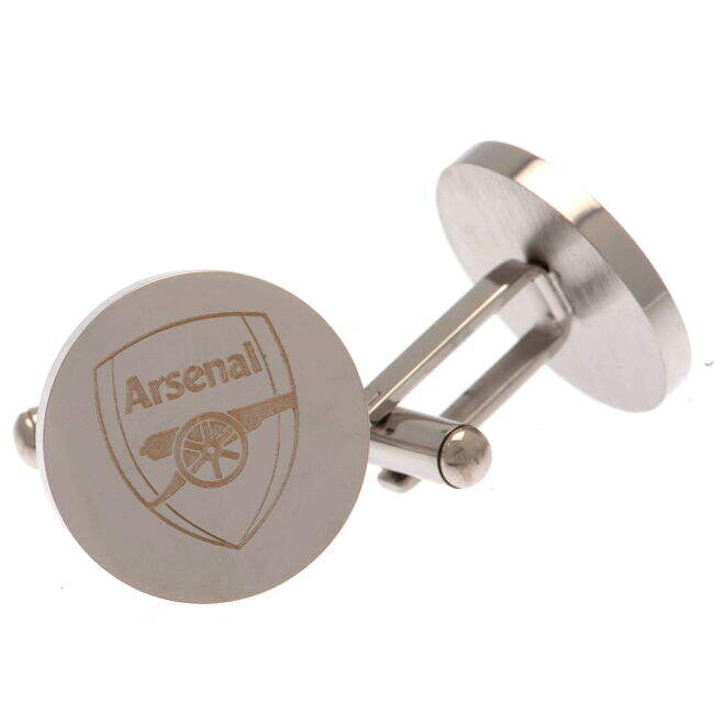 vintage Arsenal FC Stainless Steel Round Cufflinks
