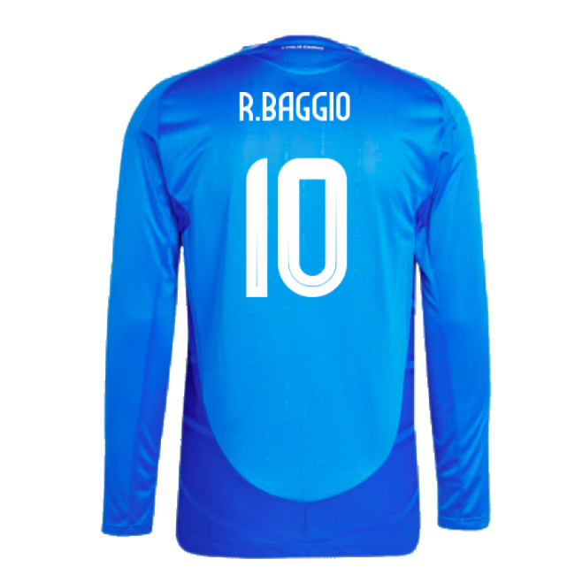2024-2025 Italy Authentic Long Sleeve Home Shirt (R.Baggio 10)