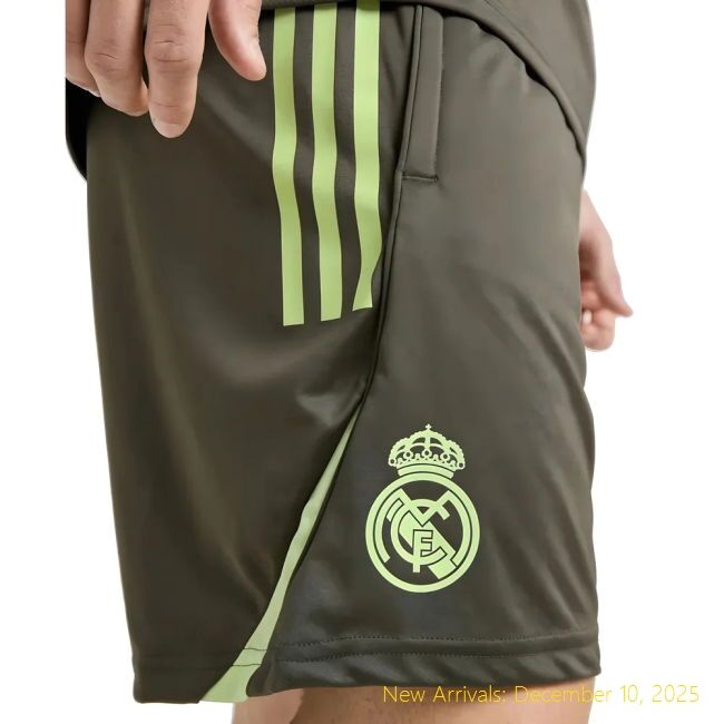 Official 2025-2026 RM Real Madrid Training Shorts (Utility Grey)