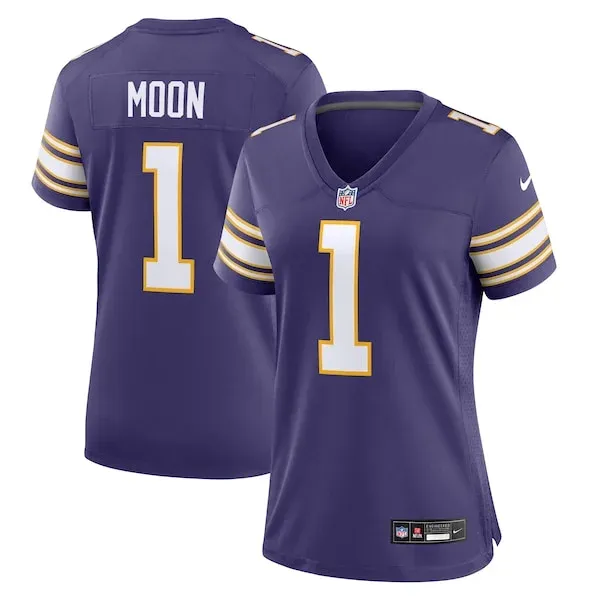 None Warren Moon Game Jersey - Purple | NFL Player Jersey | NFL Footba