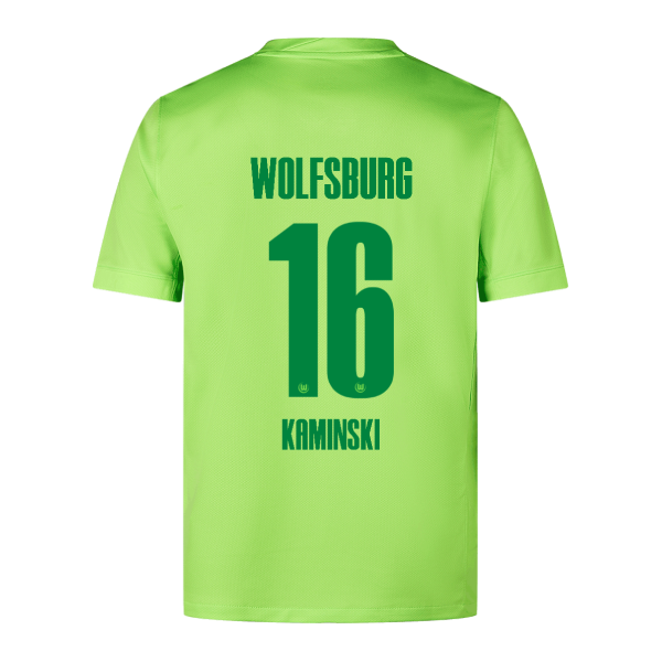 Wolfsburg 24-25 Season Home Jersey with Kaminski 16 Printing