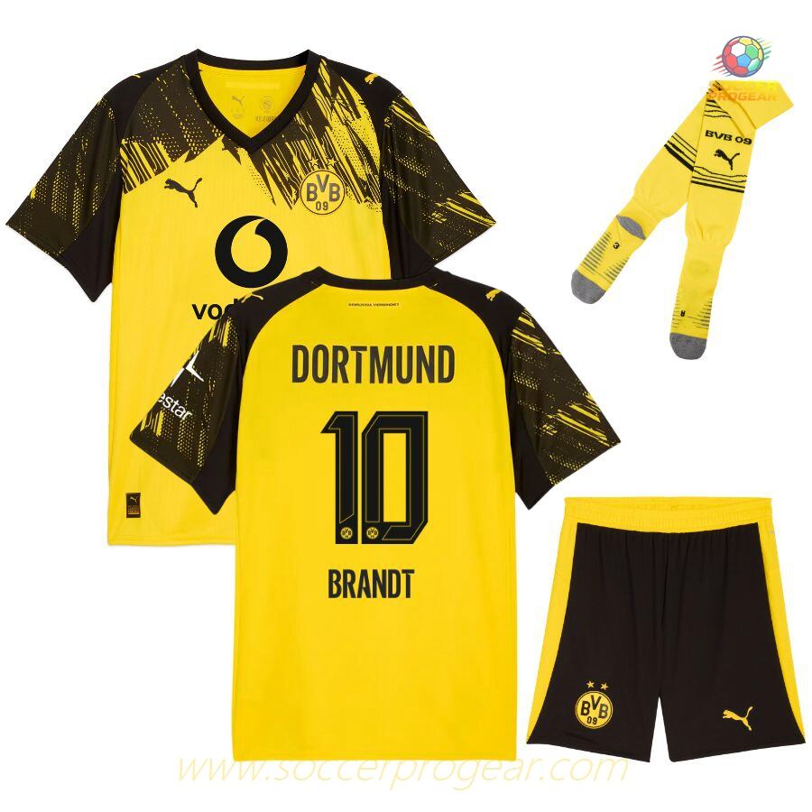 Team Football Jersey Football Soccer Uniform Youth BVB Dortmund Home 2025/26 Collection Brandt