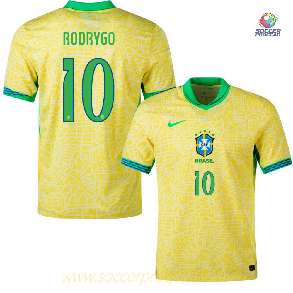 Brazil Home Team Jersey 2024/25 Collection Rodrygo