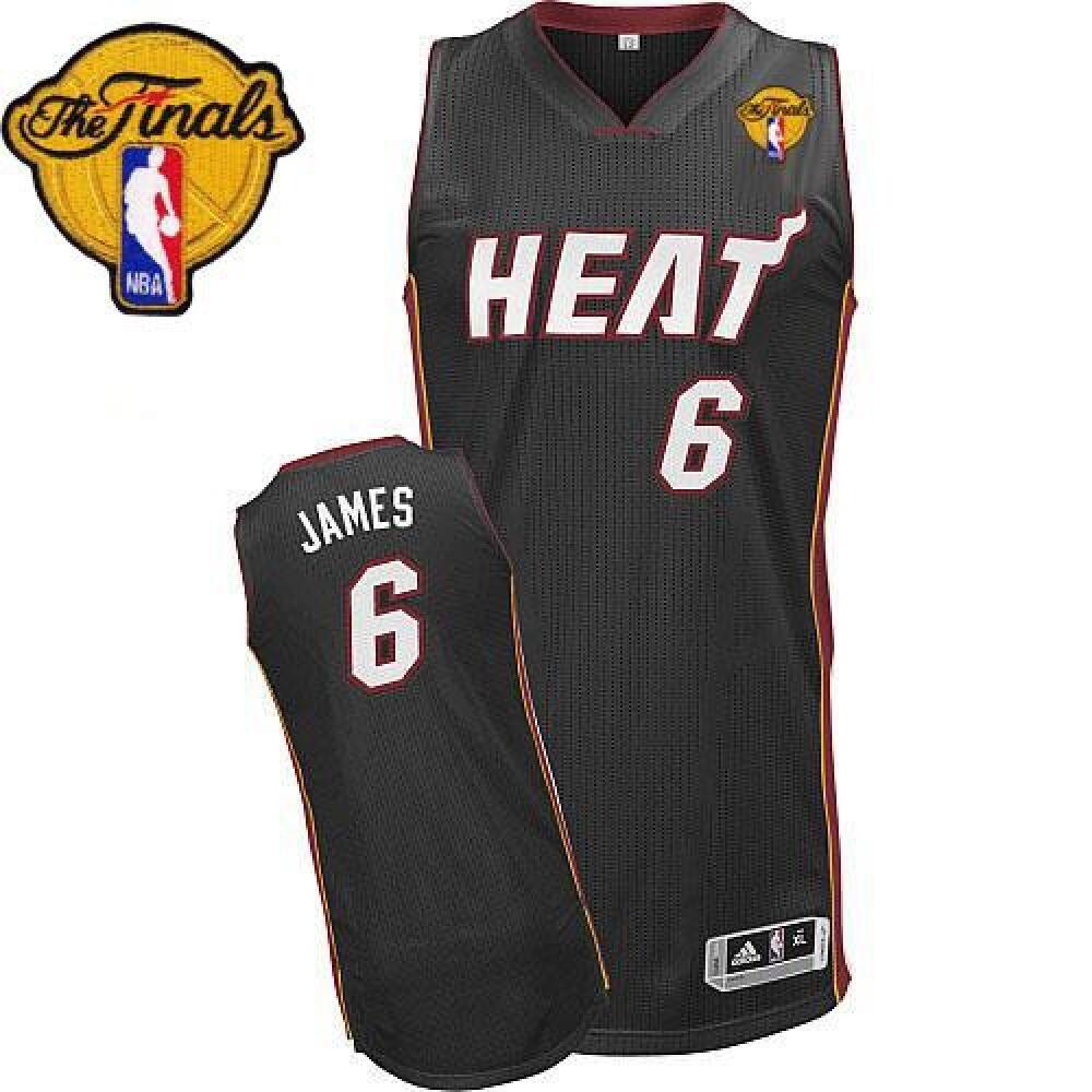 Performance Vintage Men's MIA #6 LeBron Black Basketball Jersey