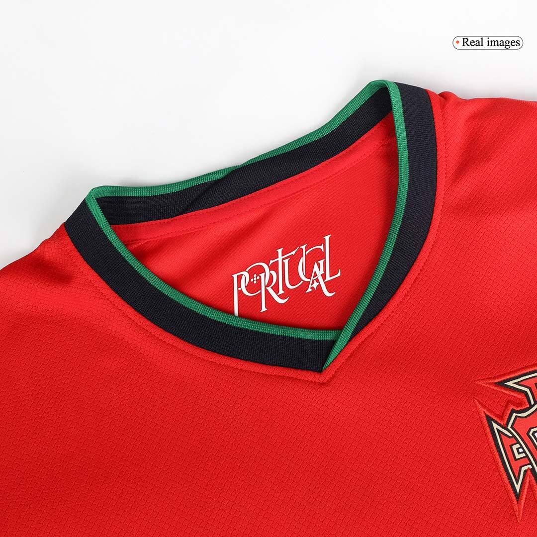 R.Le?o #17 Portugal Home  Soccer Jersey Euro 2024 Authentic Kit