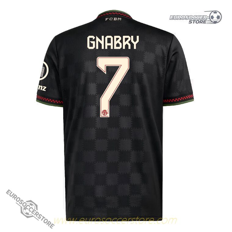 Bayern Munich's 25-26 Champions League Jersey with GNABRY 7 Printing