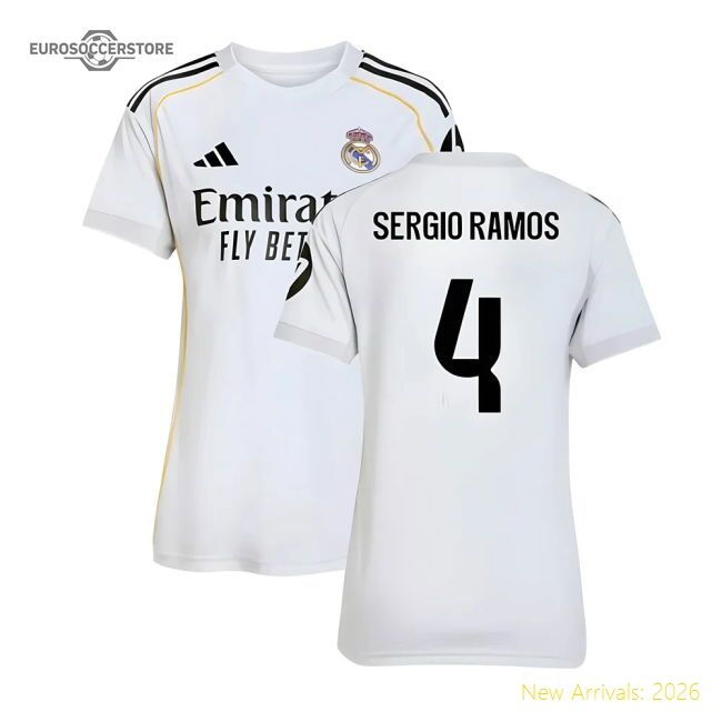 Pro-level Home Real Madrid Sergio Ramos Jersey 2025-2026 Quick-dry