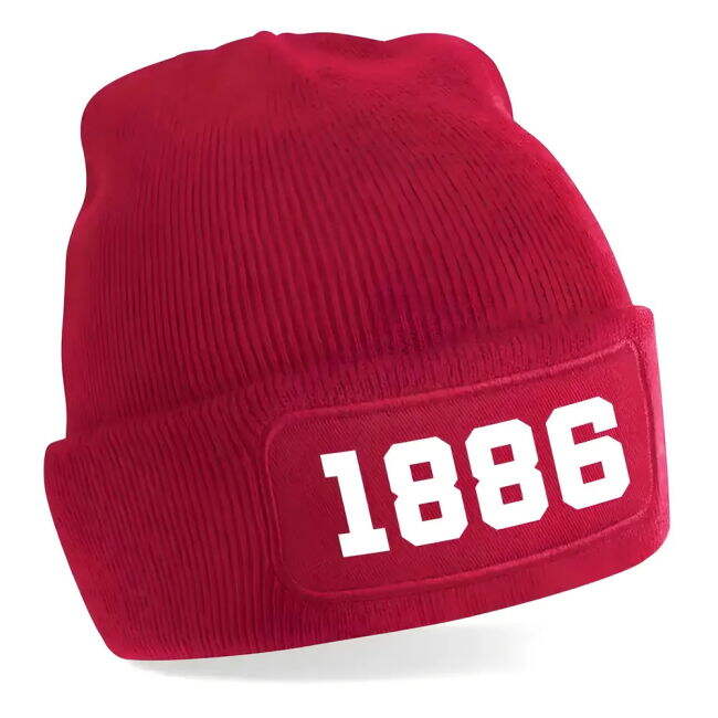 North London 1886 Football Beanie Hat (Red)