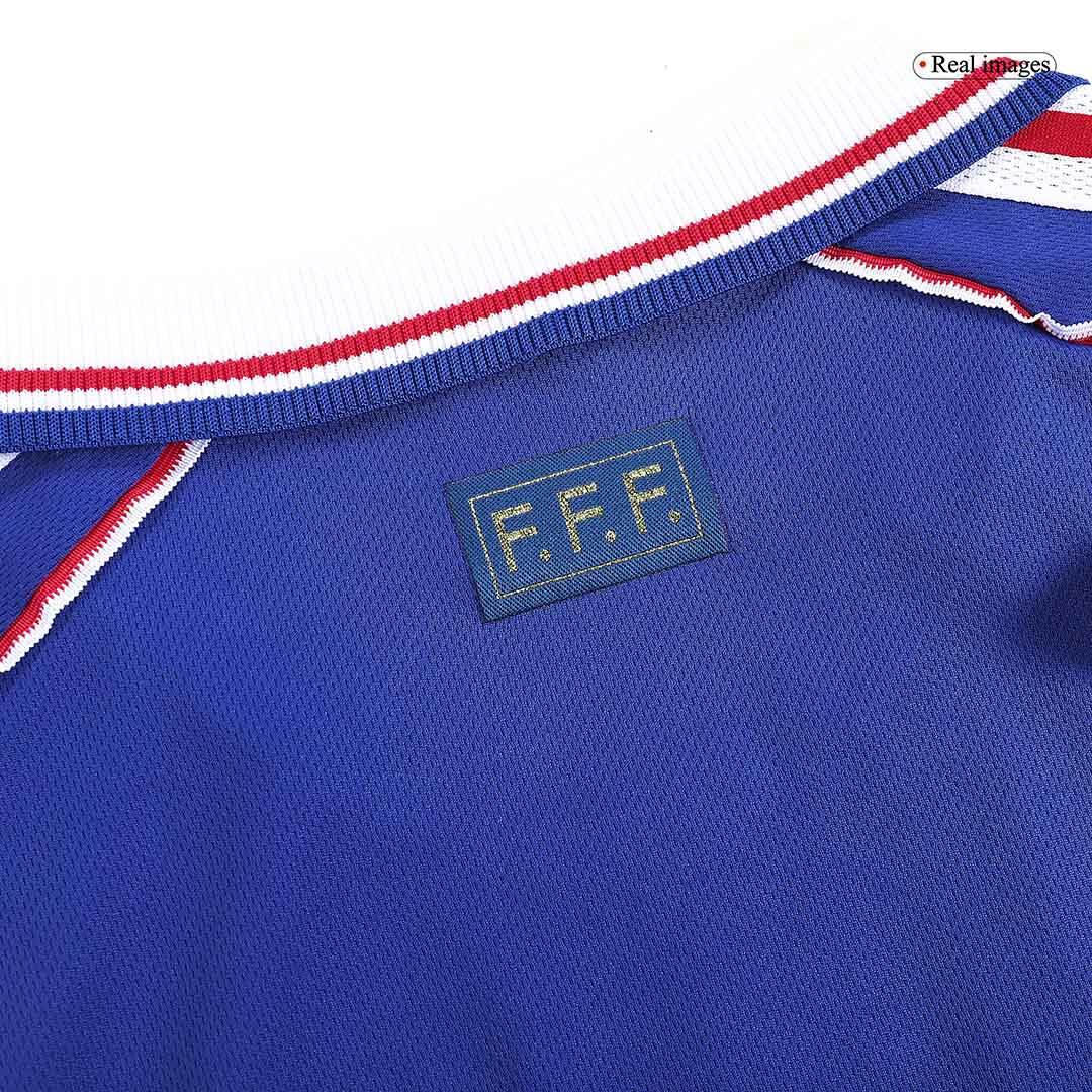 Retro HENRY #12 1998 France Home  Soccer Jersey Authentic Kit