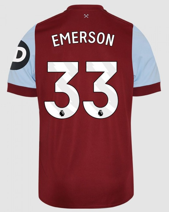 West Ham United EMERSON 33 Home Shirt 23-24 Season