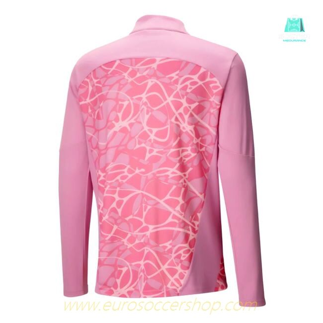 2024-2025 Man City Prematch 1/4 Zip Top (Pink)