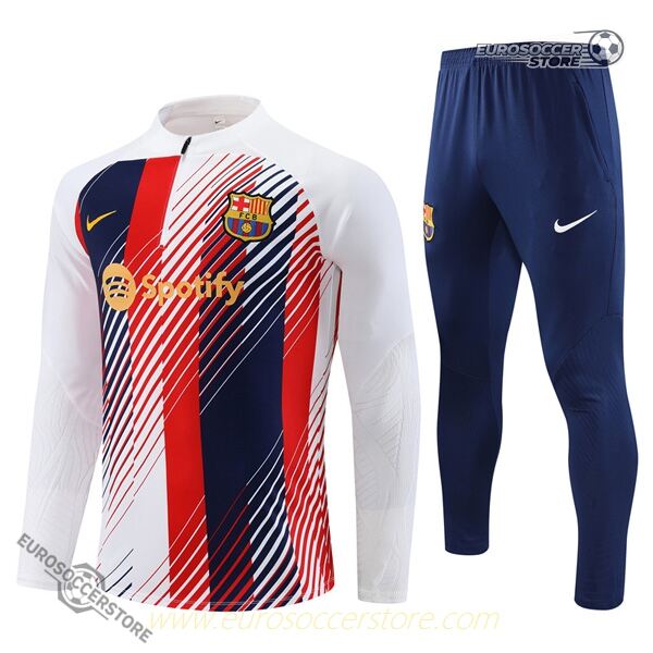 Barcelona 23-24 White Zippered Tracksuit