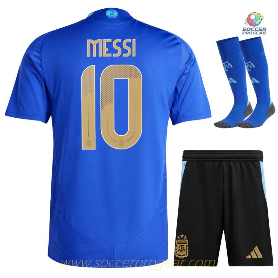 Argentina Away Child Jersey Set Soccer Shirt 2024/25 Collection Messi