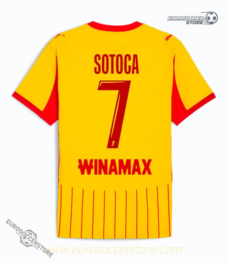 RC Lens 25-26 Season Home SOTOCA 7 Football Jersey