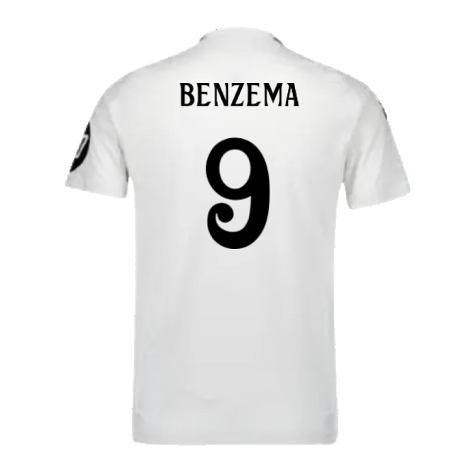 2024-2025 Real Madrid Auth Home Shirt (Benzema 9) - Supporter Essen...