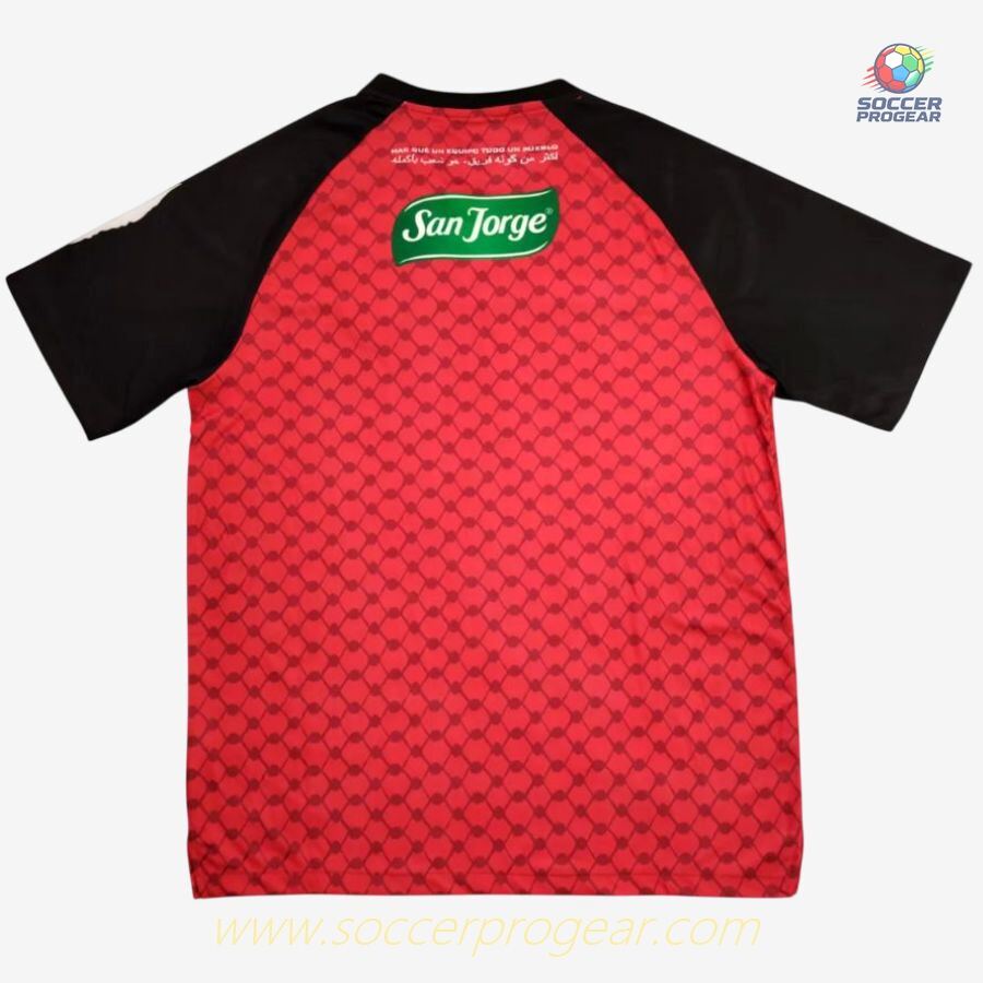 Palestine CL 2025 Season 2026 Away Red Soccer Shirt
