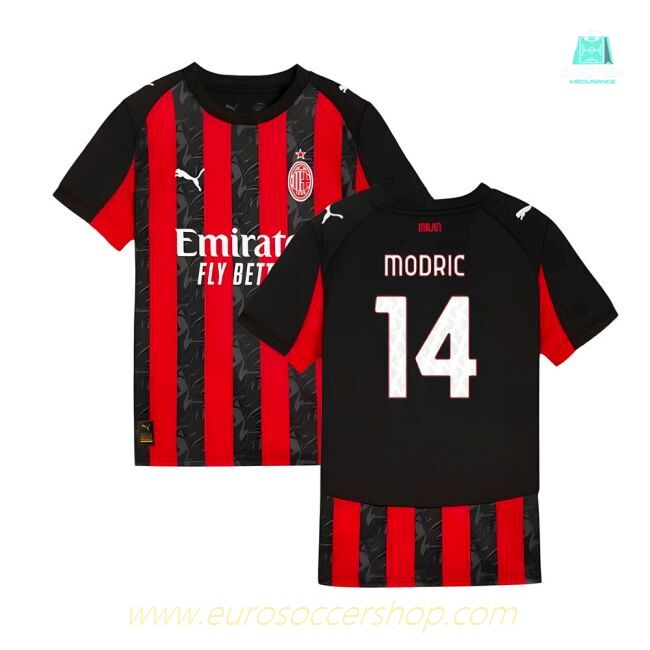2025-2026 AC Milan Home Shirt (Kids) (Modric 14)