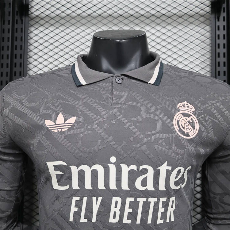 Authentic Real Madrid 2425 Third Long Sleeve Match Shirt - Official
