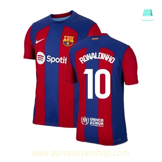 2023-2024 Barcelona Authentic Home Shirt (Ronaldinho 10)