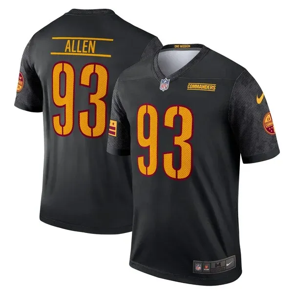 None Jonathan Allen  Jersey - Black | NFL Player Jersey | NFL Football