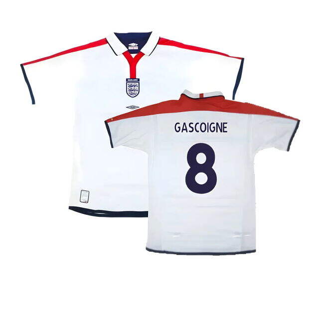England 2003-05 Home Shirt ((Very Good) L) (Gascoigne 8)