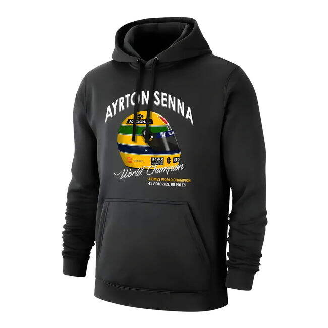 Ayrton Senna Helmet footer with hood, black