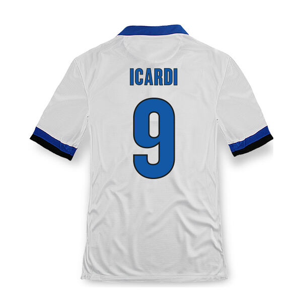 13-14 Inter Milan 9 Icardi Away White Soccer Jersey Shirt - Official