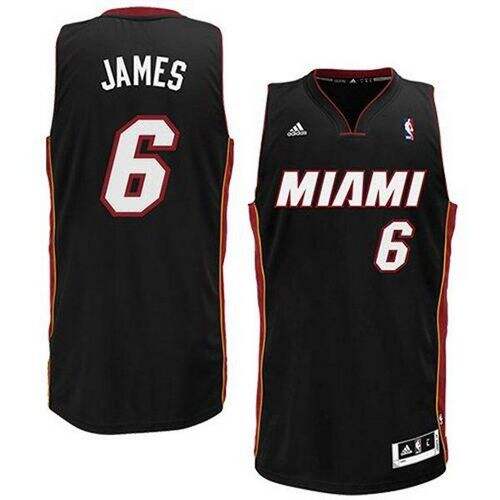 Miami Heat LeBron #6 Performance Authentic Jersey Vintage Look