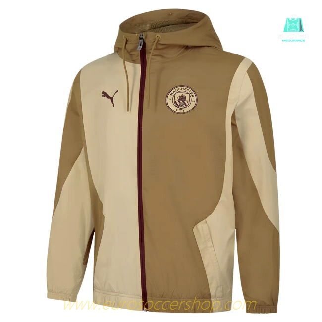2023-2024 Man City Prematch Woven Jacket (Toasted)