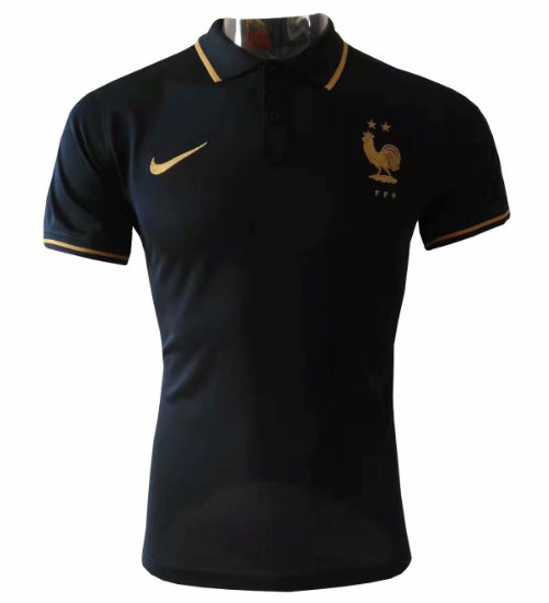 2019-20 FRANCE BLACK POLO SHIRT - Official Replica 5507