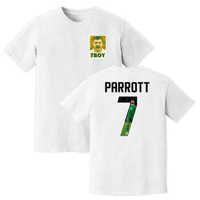 Troy Parrott Number 7 T-Shirt (White) Quality Premium Oranje
