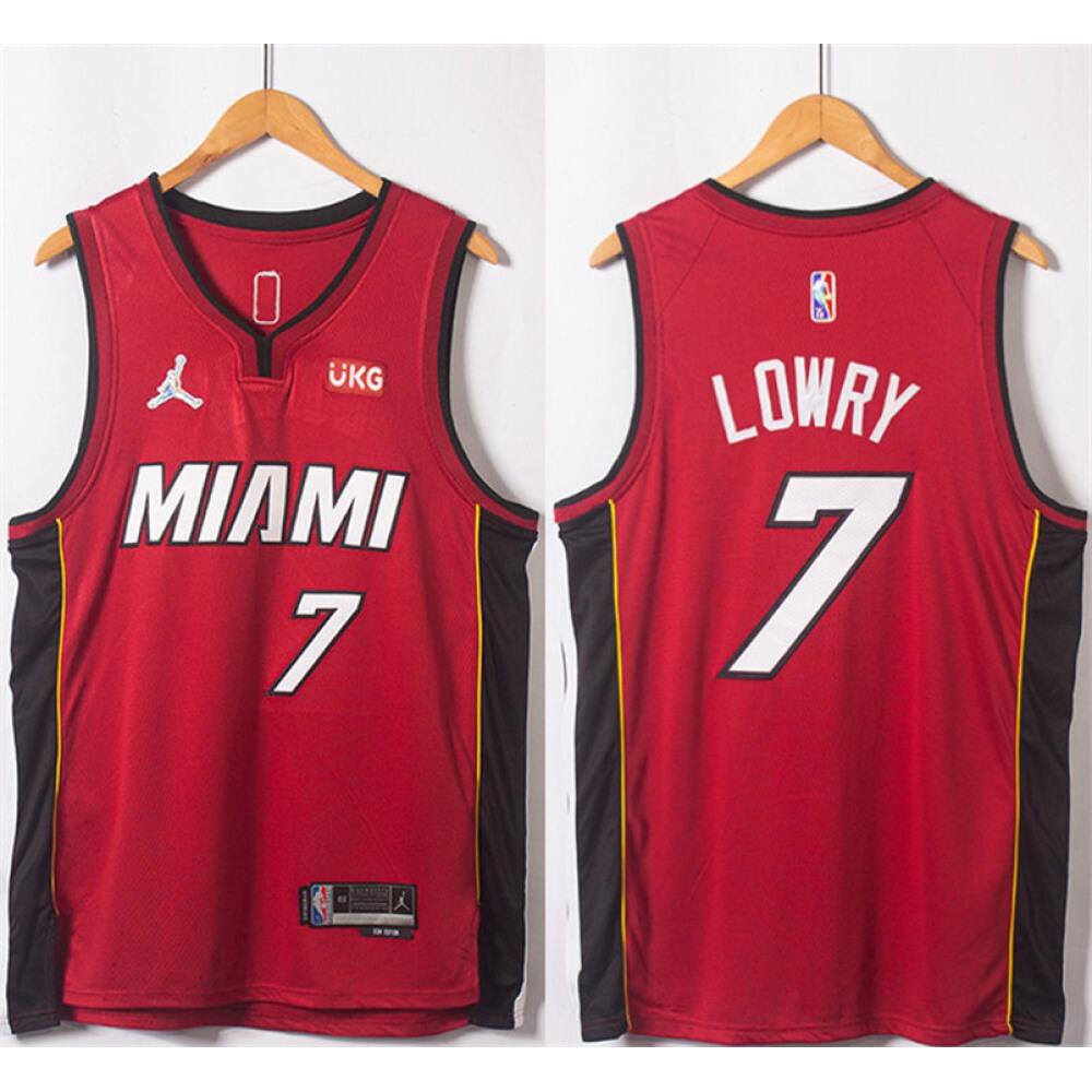 Collector's Item Exclusive Men's Heat #7 Kyle Red Basketball Jersey