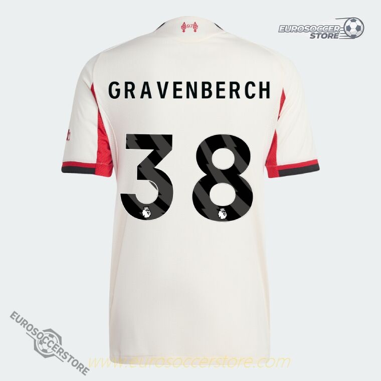 Liverpool 25-26 Away GRAVENBERCH 38 Football Jersey (Player Version)