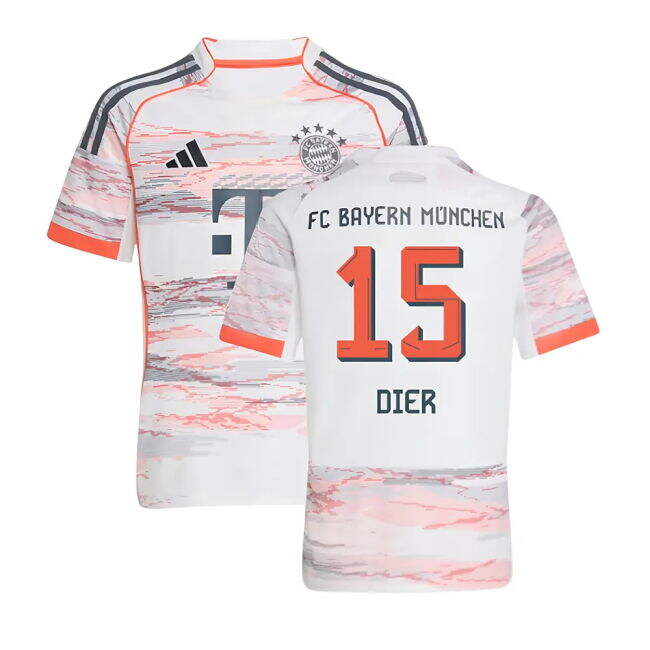 Kids 2025-2026 Bayern Munich Football Club Away Kit (Dier 15)