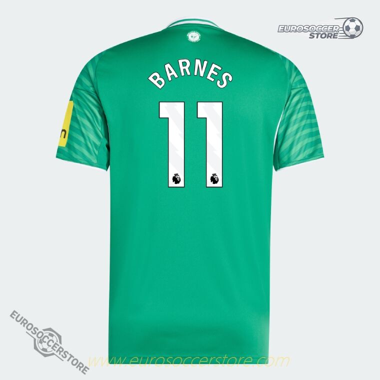 Newcastle United 25-26 Season Away BARNES Number 11 Football Jersey