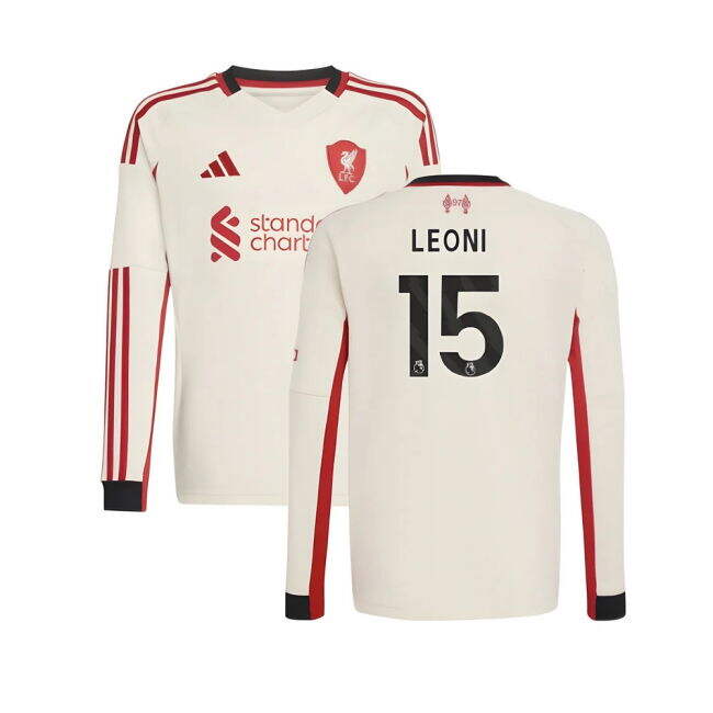 2025-2026 Liverpool Away Long Sleeve Shirt (Kids) (Leoni 15)