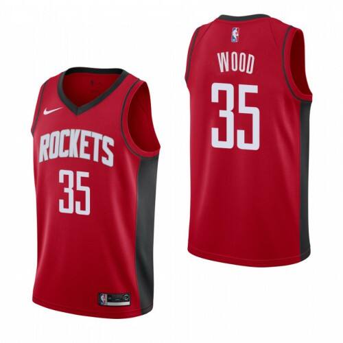 Houston Houston Rockets #35 Christian Wood Mens 2019-20 Icon Edition Red Stitched Youth NBA Jersey Youth