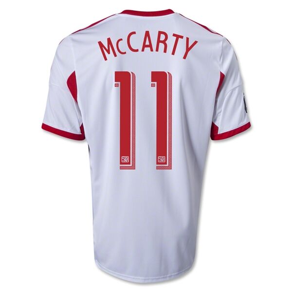 13-14 Red Bulls 11 MCCARTY Home White Soccer Jersey Shirt - Official