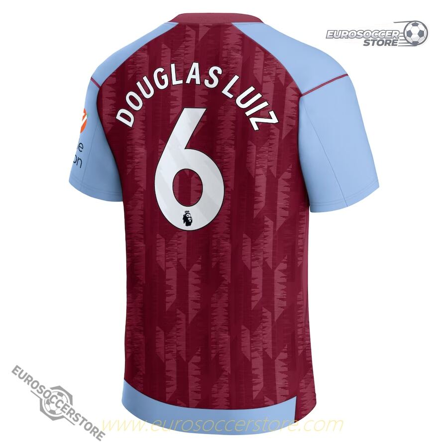 Aston Villa's 23-24 Season Home Jersey, Number 6, Worn by DOUGLAS LUIZ