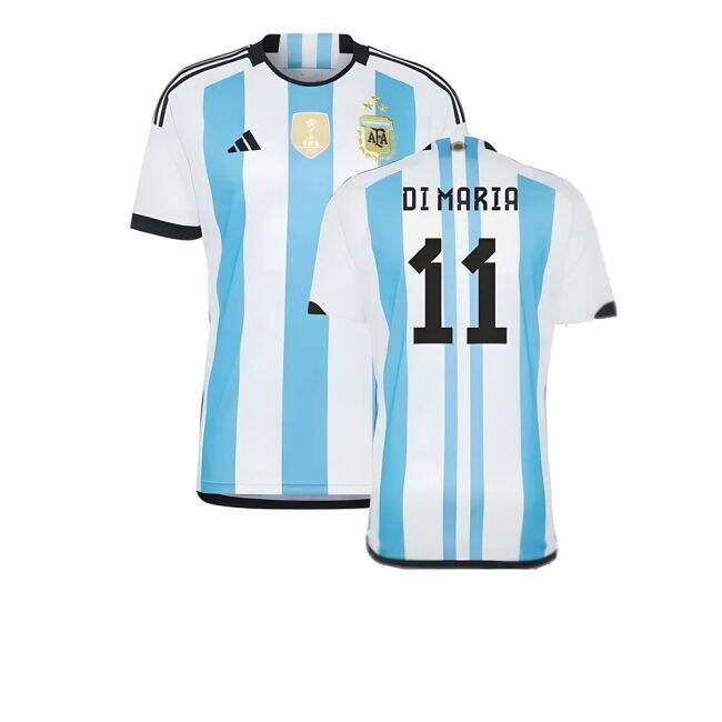 DI MARIA 11 Match Worn Style Argentina Top Level Home Pro Level Shirt
