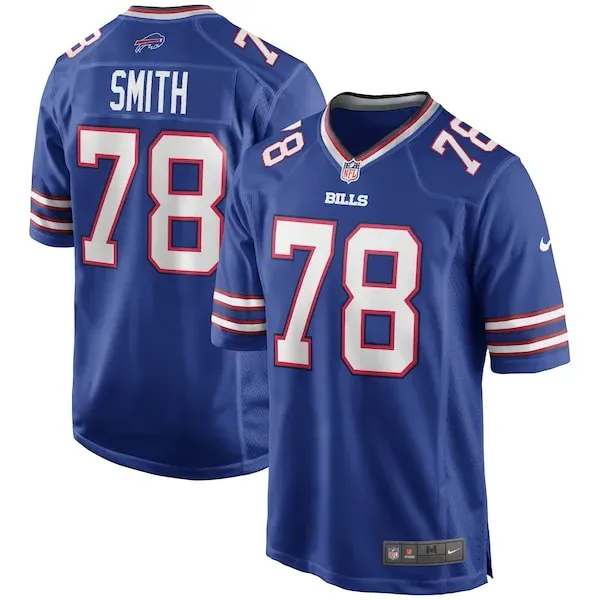 None Bruce Smith Game Jersey - Royal | NFL Player Jersey | NFL Footbal