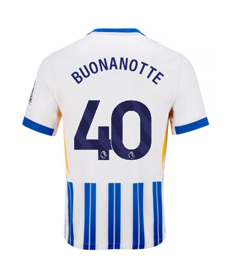 Brighton Hove Albion Home BUONANOTTE 40 Jersey for the 24-25 Season