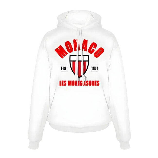 Monaco Est.1924 footer with hood - White