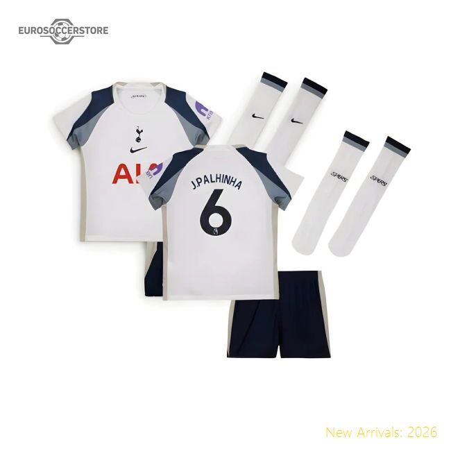 Authentic 2025-2026 Tottenham Home Little Kids Mini Kit (j.palhinha