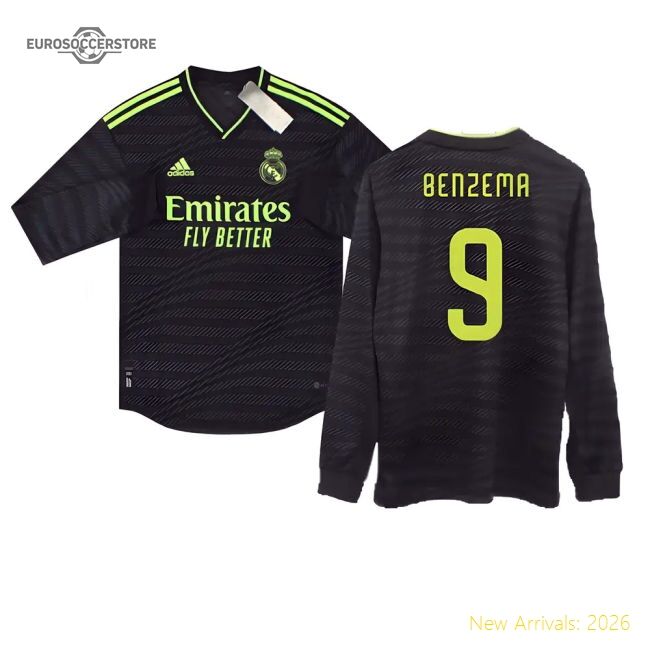 Authentic Third Real Madrid Benzema Jersey 2022-2023 Comfortable