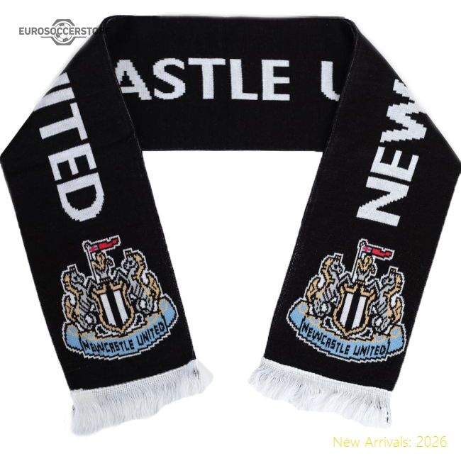 Newcastle United Fc Crest Scarf - Premium Quality - Match Day Jersey