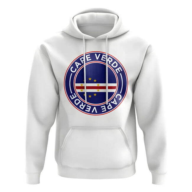 Fan-Favorite Aero-Dynamic Cape Verde Football Badge Hoodie (White)